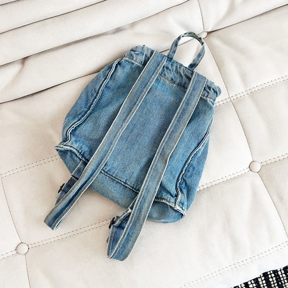 Awesome True Vintage 90's Disney Winnie the Pooh Mini Denim Backpack Bag - Picture 7 of 7